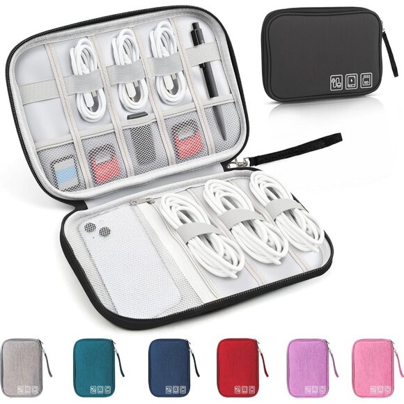 Other - Travel Cable Organizer Bag, Electronics Organizer Tech Pouch with Double Layers